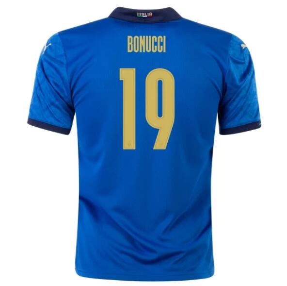 2020 EURO Italy Home Kit Soccer Jersey LEONARDO BONUCCI 19